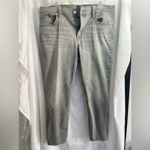 Gap Women’s Gray 16/33 True Skinny Jeans Frayed Casual